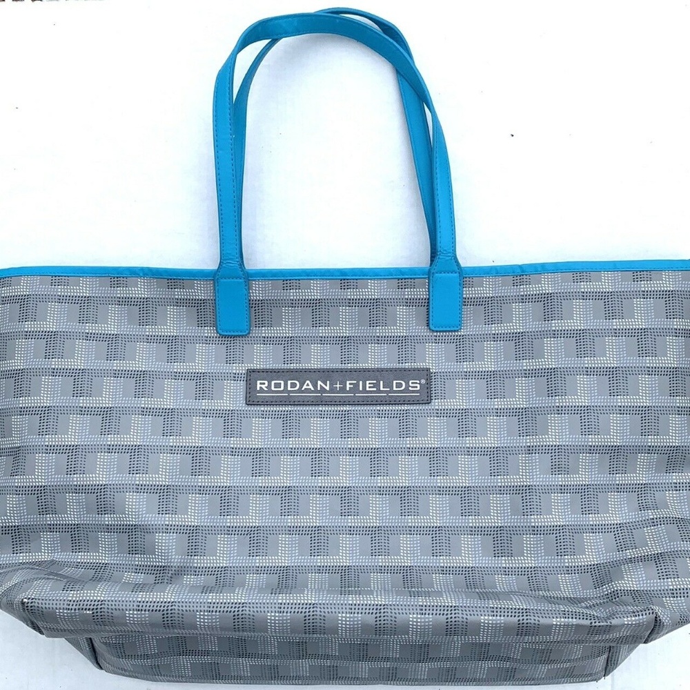 Rodan and Fields Large Tote Bag Blue and Gray NWOT